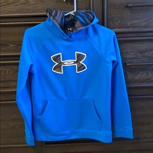 Youth blue and black Under Armour hoodie